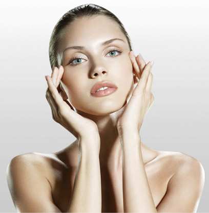 image of woman touching temples for Elements Medical Spa